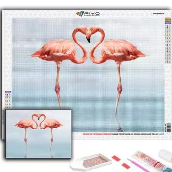 Популярная 5D Diy вышивка крестом животное фламинго картина полная дрель набор для вышивки крестом Наклейка на стену домашний декор Full Round 20X30CM