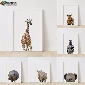 Популярная 5D Diy вышивка крестом животное приклад живопись полная дрель набор для вышивки крестом Наклейка на стену домашний декор Full Round 20X30CM