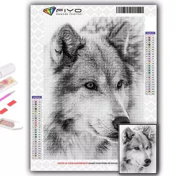 Популярная 5D Diy вышивка крестом животное волк картина полная дрель набор для вышивки крестом настенная наклейка домашний декор