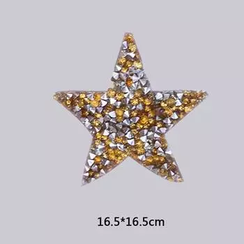 Популярная аппликация на одежду, термоперенос, сумка своими руками, кристалл, высокое качество, многоразмерная обувь, горячая распродажа, стразы, звезда, 1 шт., аксессуары Silver 2cm