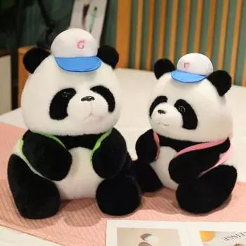 Популярная бейсбольная панда плюшевая игрушка тряпичная кукла милый рюкзак панда 27cm