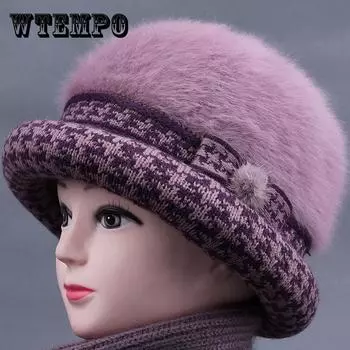 Популярная бейсболка из меха норки и лисы, зимняя шапка, женская шапка, вязаные шапки для девочек, шапочки с черепами, новинка, толстая женская кепка One Size