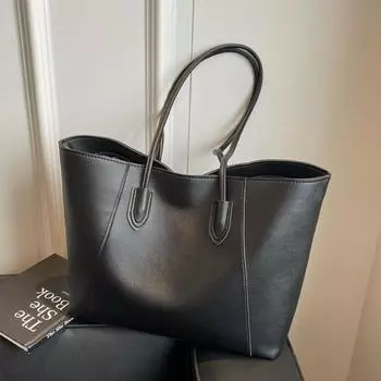 Популярная большая сумка-тоут, женская повседневная простая сумка подмышкой, модная универсальная сумка через плечо для поездок на работу