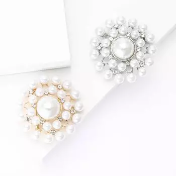 Популярная брошь-цветок из жемчуга из сплава, нежная брошь для женского костюма, кардигана, украшения для корсажа