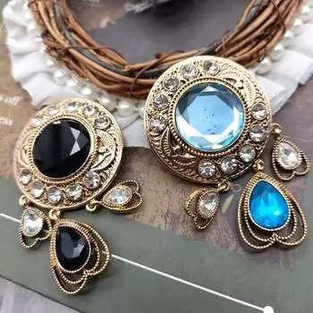 Популярная брошь в стиле ретро с атмосферной каплей воды, универсальная модная брошь