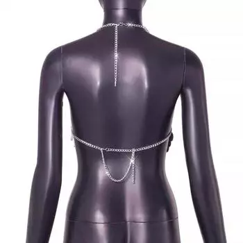 Популярная цепочка для тела bod chain eba длинная цепочка для тела секс одежда one size fits all серебряный