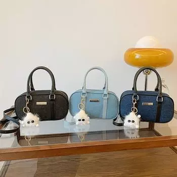 Популярная джинсовая сумка Boston Bag Весна Женская универсальная новая модная сумка через плечо на одно плечо separate bag