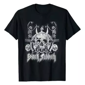 Популярная футболка унисекс Black Sabbath Dancing Skeletons S
