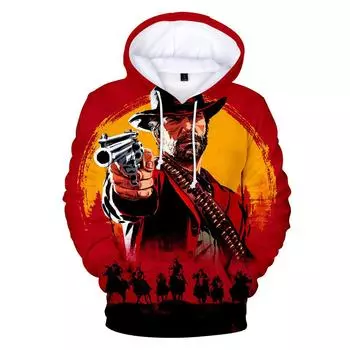 Популярная игра Red Dead Redemption 2 Hoodie 3D Print Мужская уличная одежда Модная детская толстовка с капюшоном размера плюс унисекс Топы S