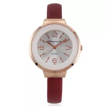 Популярная корейская версия модных женских часов женские часы ремешок тонкий ремешок цифровые новая модель бордовый