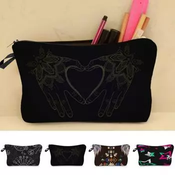 Популярная косметичка с молнией и прочным квадратом