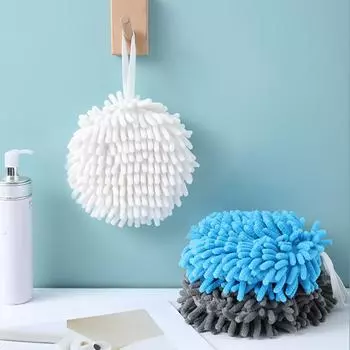 Популярная кухня Ванная комната Быстросохнущее полотенце Шенилла для сухих рук Шарик Полотенца для рук Шениль Висячие полотенца Полотенца для рук Подвесное полотенце Кухня белый