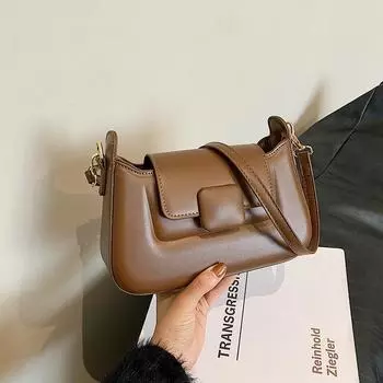 Популярная маленькая сумка женская сумка 2024 новая высококачественная текстурированная сумка подмышкой нишевая универсальная сумка через плечо чёрный