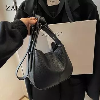 Популярная маленькая сумка женская универсальная новая модная сумка-ведро с надписью через плечо для студентов колледжей светло-коричневого