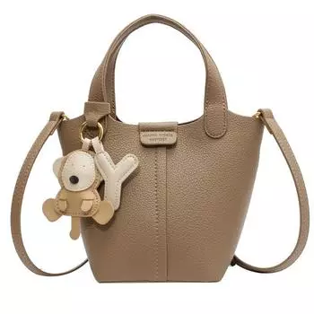 Популярная маленькая сумка, женская высококачественная текстура, нишевая ручная сумка через плечо, универсальная сумка-ведро через плечо