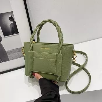 Популярная маленькая женская сумка имеет высокое чувство иностранного стиля ретро и универсальная сумка-мессенджер Ins Bucket Bag чёрный