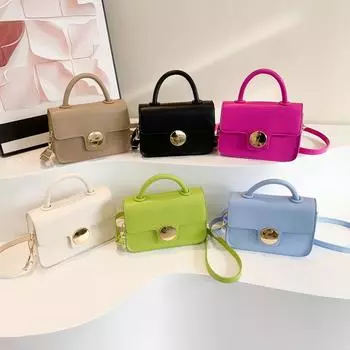 Популярная маленькая женская сумка на весну, простая и модная маленькая квадратная сумка, повседневная сумка через плечо для поездок на работу