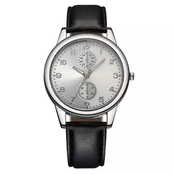 Популярная мода, двухглазый номер, мужские часы, мужские часы, ремень, кварцевые часы