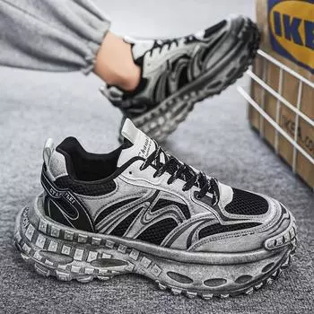 Популярная модная обувь мужская обувь осенняя повседневная спортивная обувь мужская молодежная шина подошва нескользящая и износостойкая увеличивающая папины туфли 39