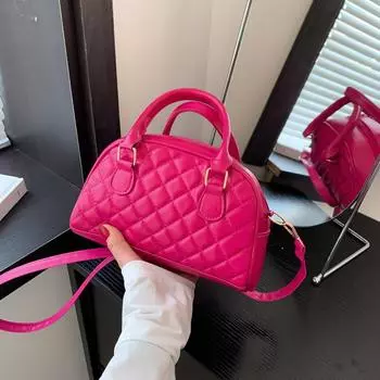 Популярная модная однотонная ромбовидная сумка 2024 года, модная новая повседневная сумка-мессенджер через плечо в иностранном стиле белый