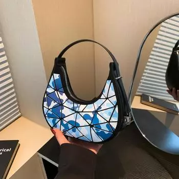 Популярная модная сумка-полумесяц, ретро-сумка, женская сумка под мышкой, летняя новая простая модная сумка через плечо 2024 года камуфляж зеленый