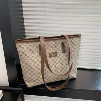 Популярная модная сумка женская 2024 новая осенне-зимняя сумка через плечо большой емкости нишевый дизайн сумка подмышкой