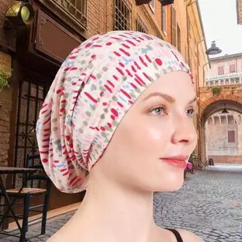 Популярная мягкая легкая спальная шляпа с высокой эластичной печатью, женская шапка для сна для парикмахерской серый