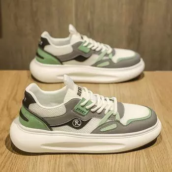 Популярная мужская обувь 2025 года, новая летняя повседневная универсальная мужская обувь для бега, увеличивающая рост, спортивная, износостойкая, нескользящая, модная обувь для пап 39