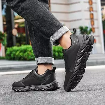 Популярная мужская обувь, осенние и зимние спортивные повседневные кроссовки Ebay, увеличивающие высоту, легкие мокасины с низким верхом, сетчатые туфли 39 чёрный
