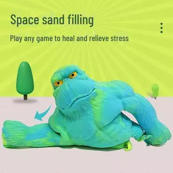 Популярная музыкальная игрушка для снятия стресса «Камуфляж Горилла Лала» для разминания и формования Approx. 0.7KG, 16CM