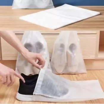 Популярная обувь для хранения сушилки анти желтый мешок маленькая белая обувь артефактная сумка обувь бахилы маленькая белая обувь 10 шт. Нетканый мешок для стирки обуви 24*38cm(S)Kids