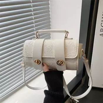 Популярная портативная маленькая квадратная сумка с тиснением в иностранном стиле, женская сумка через плечо, сумка-мессенджер красный