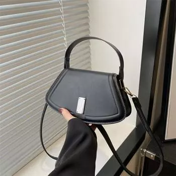 Популярная повседневная сумка-мессенджер в иностранном стиле, модная текстура, сумка в иностранном стиле, новая женская сумка 2024 года, сумка через плечо, подмышечная сумка чёрный