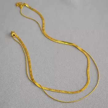 Популярная простая цепочка из змеиной кости, двухслойная цепочка с клинком, пояс, темперамент, короткое ожерелье, цепочка на ключицу для женщин золотой