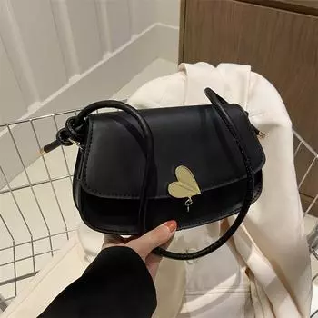 Популярная простая маленькая женская сумка 2024 года, новая модная однотонная ретро-сумка через плечо для женщин, фактура в иностранном стиле, сумка-мессенджер прилив белый