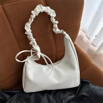 Популярная простая сумка через плечо 2024 года, новая женская сумка, модная корейская версия, сумка подмышкой, повседневная женская трендовая сумка чёрный