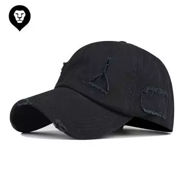 Популярная рваная бейсбольная кепка, хлопковая бейсбольная кепка, модная индивидуальная кепка Adjustable