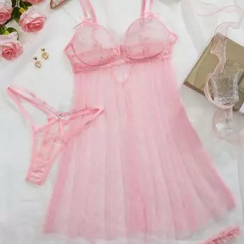 Популярная сексуальная сетчатая юбка с подтяжками, новая сексуальная любовная одежда, перспектива, кружево, низкий вырез, сексуальное нижнее белье S