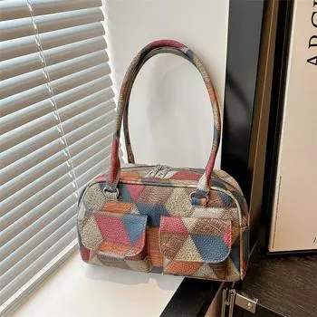 Популярная сумка этого года 2024 новый тренд простая сумка корейская версия повседневная сумка через плечо простая сумка-тоут женская чёрный