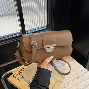 Популярная сумка через плечо, нишевая ретро-мода, иностранная повседневная сумка-мессенджер, летняя новая тенденция 2024 года, маленькая квадратная сумка чёрный