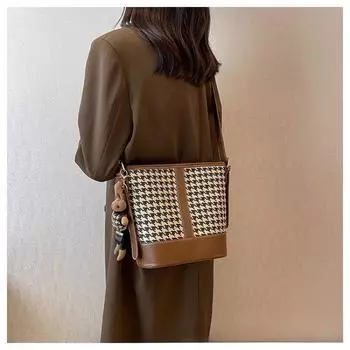 Популярная сумка для женщин, новая модная горячая вещь, ощущение высокого класса, женская сумка-ведро, универсальная сумка через плечо на одно плечо