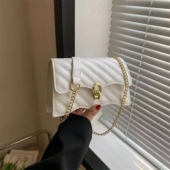 Популярная сумка с вышитой нитью, женская сумка 2024 года, новая сумка через плечо с ромбами, маленькая квадратная сумка для переноски вручную зелёный