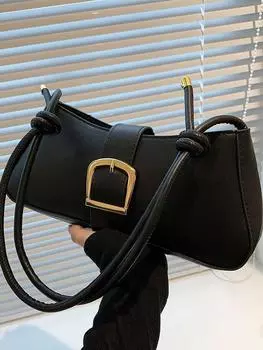 Популярная сумка с застежкой на поясе, конфетного цвета, летняя новая сумка-мессенджер, фактура, сумка через плечо, простая сумка под мышкой белый