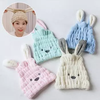 Популярная сушка для волос, сухая шапочка, милая, ультрамягкая, горячая распродажа, мультяшный кролик с длинными ушами, сухая шапочка для волос, полотенца, шапочка для душа, 1 шт., высококачественное банное полотенце, уникальное 1 фиолетовый