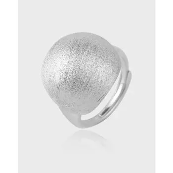 Популярная текстура кольца Матовое матовое круглое кольцо с шариком женское 2024 Tide Персонализированное модное темпераментное кольцо на открытый палец Сотня с кольцом на указательном пальце 1 pc