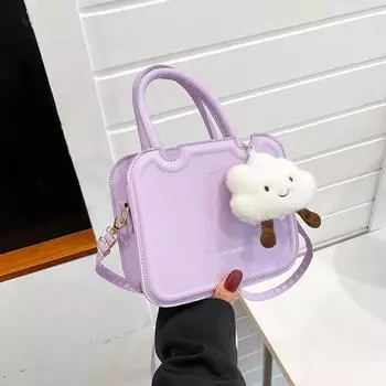 Популярная Текстура Маленькая Сумка Модная Простая Женская Сумка Ретро Сумка Через Плечо В Иностранном Стиле Маленькая Квадратная Сумка коричневый