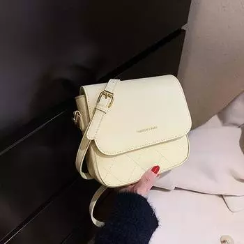 Популярная текстурная сумка для женщин в 2024 году, новая однотонная повседневная студенческая простая сумка через плечо с флип-стилем, трансграничная сумка для внешней торговли