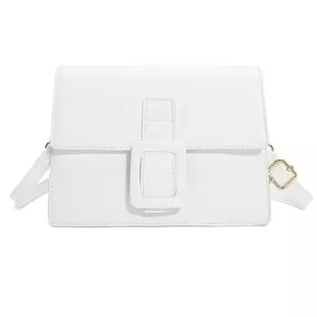 Популярная в этом году летняя новая модная трендовая личность ретро наплечная сумка с пряжкой на ремне сумка-мессенджер белый