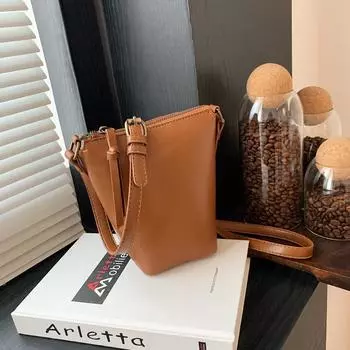 Популярная в этом году маленькая женская сумка корейской версии, полосатая женская сумка, модная универсальная сумка через плечо, простая сумка-мессенджер для мобильного телефона коричневый