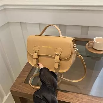 Популярная в этом году маленькая женская сумка 2024 года, новая универсальная сумка-мессенджер, текстурированная, портативная, сумка-седло для поездок на работу чёрный